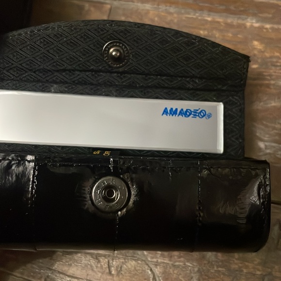 Vintage Eel Skin Cosmetic Kisslock Wallet with Matching Lipstick Case🖤 - Picture 13 of 15